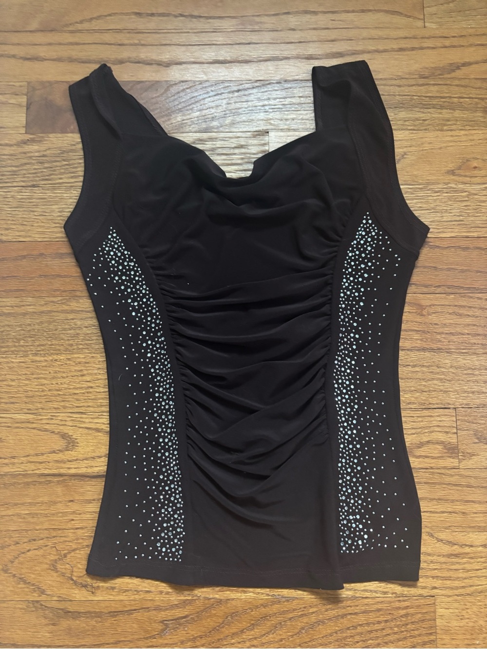 Y2k rhinestone Ruched sleeveless Top